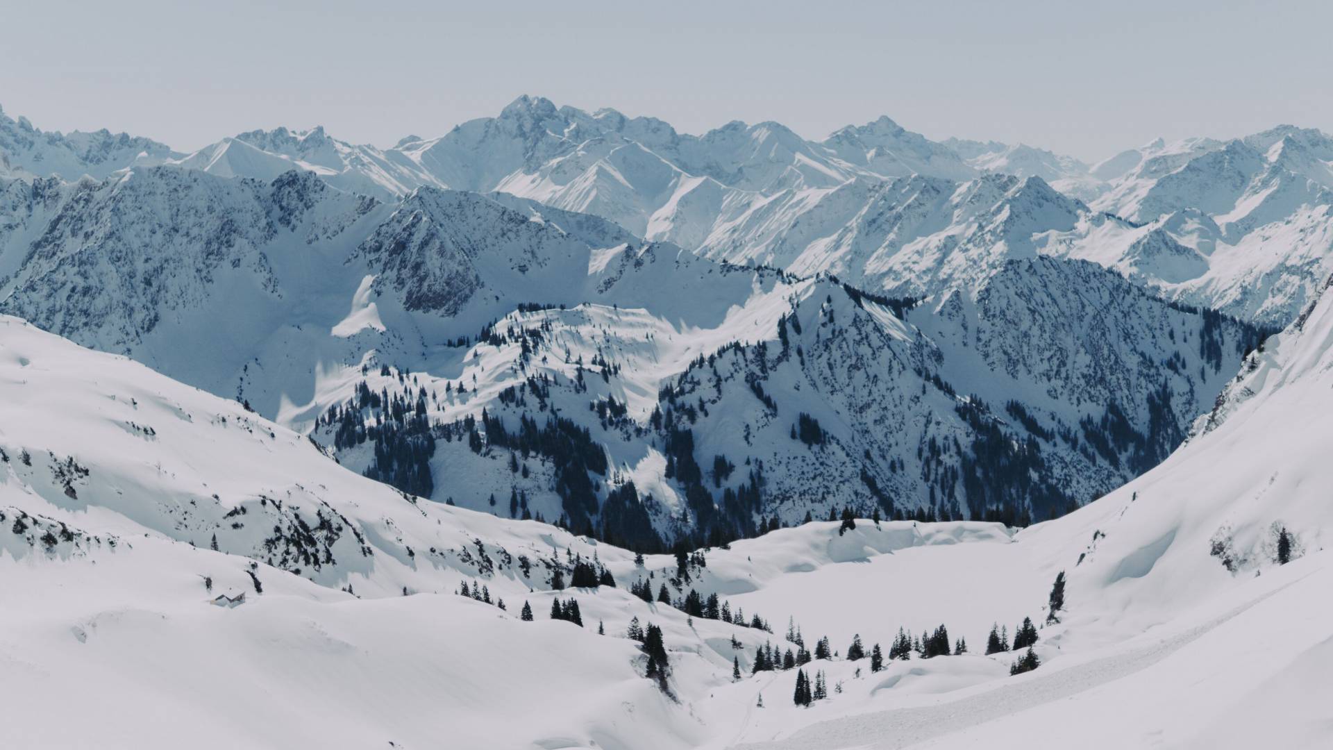 Allgäu Berge Panorama Schnee